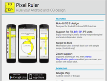 Tablet Screenshot of pixel-ruler.net